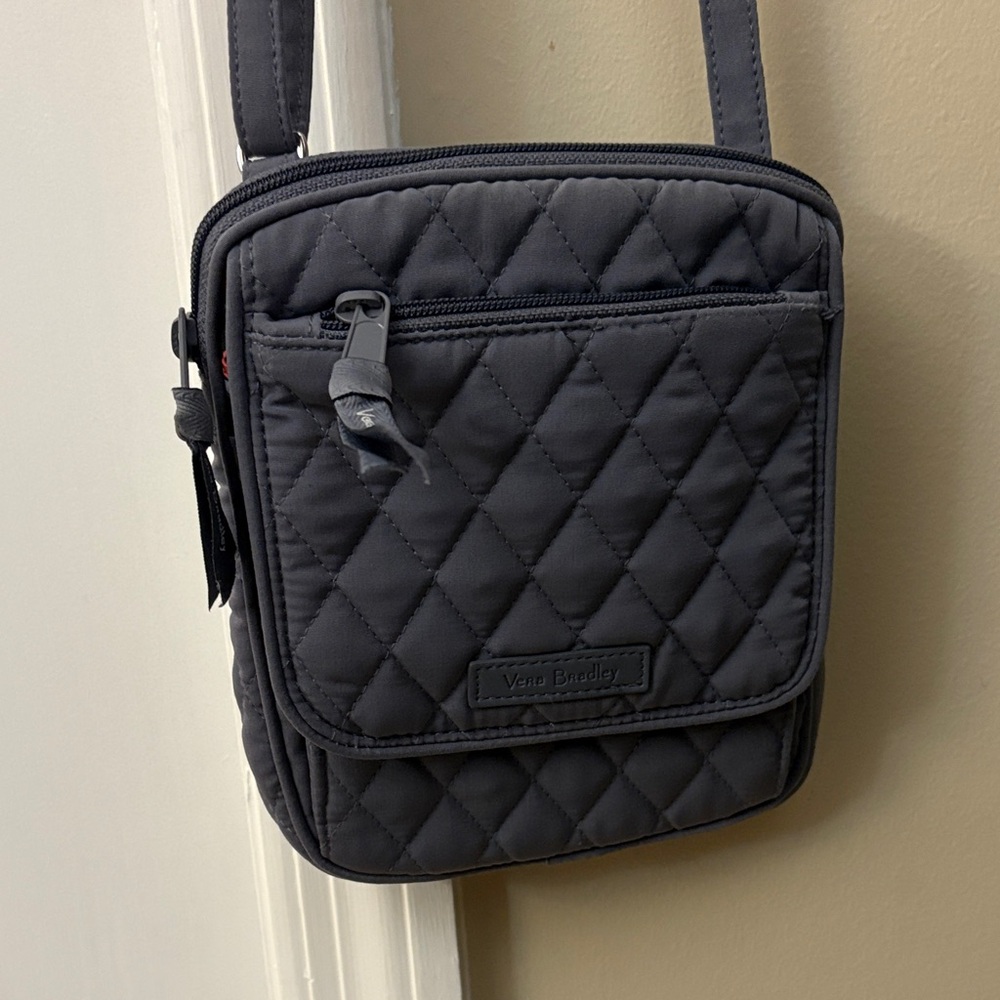 Vera Bradley Charcoal Quilted Mini Hipster Bag